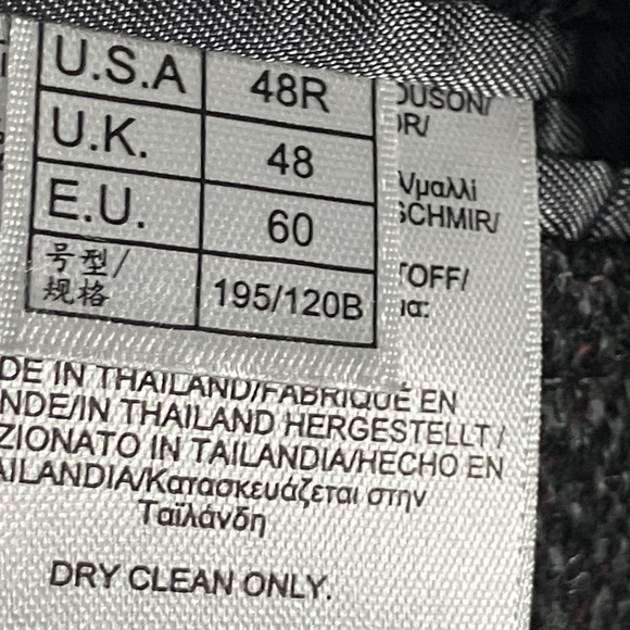 Brooks Brothers Blazer Mens 48R Gray Fabric woven in Italy by Lanificio di Pray - Picture 9 of 12